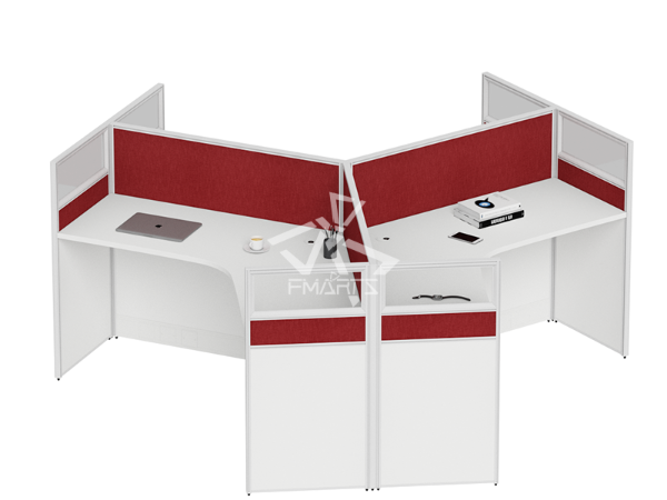 職員辦公位P40C款   屏風(fēng)三人位、六人位