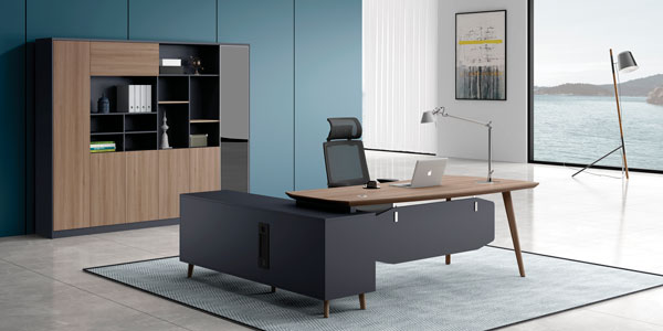 ?，斒宿k公家具|簡悅系列經(jīng)理臺文件柜組合展示